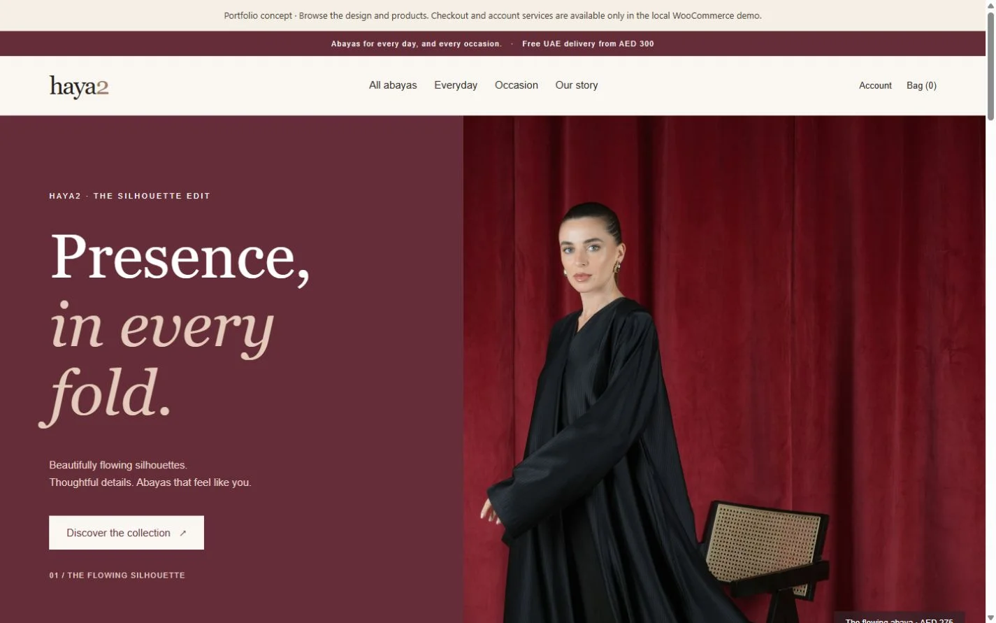 Haya 2: Homepage on a laptop