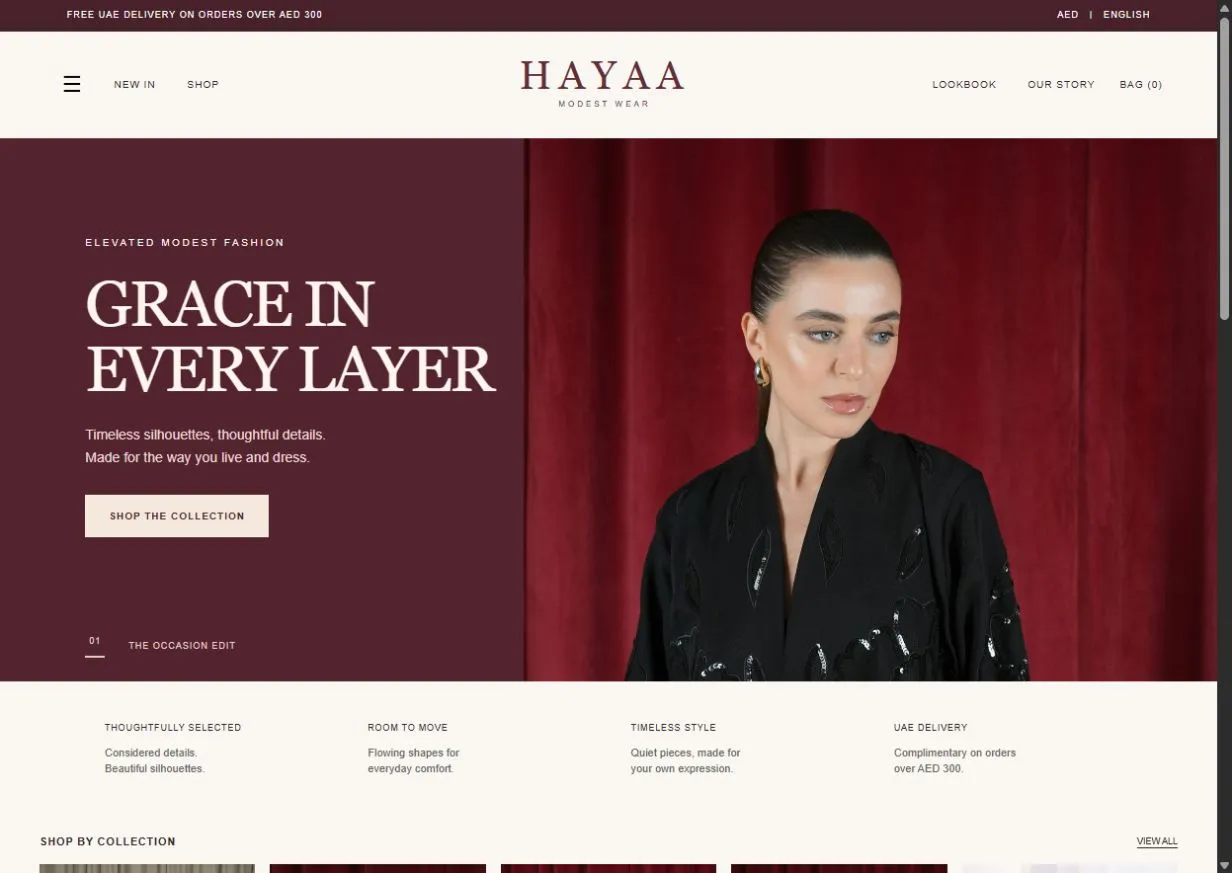 Hayaa website design preview
