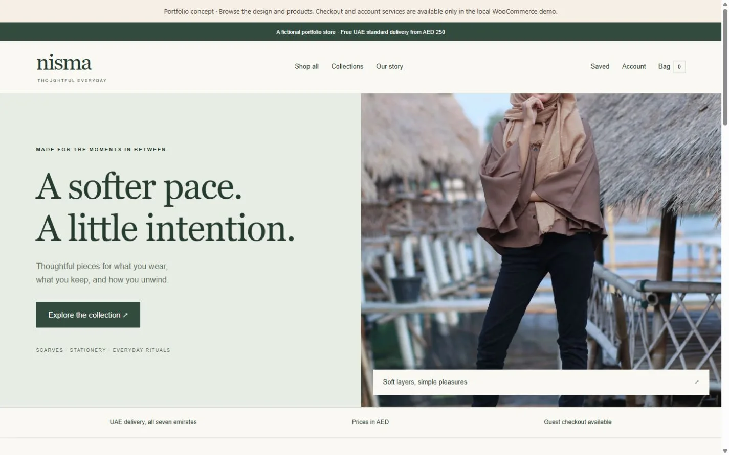 Nisma: Homepage on a laptop