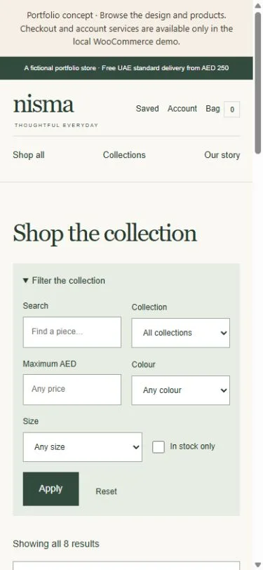Nisma: Shop catalogue on a phone