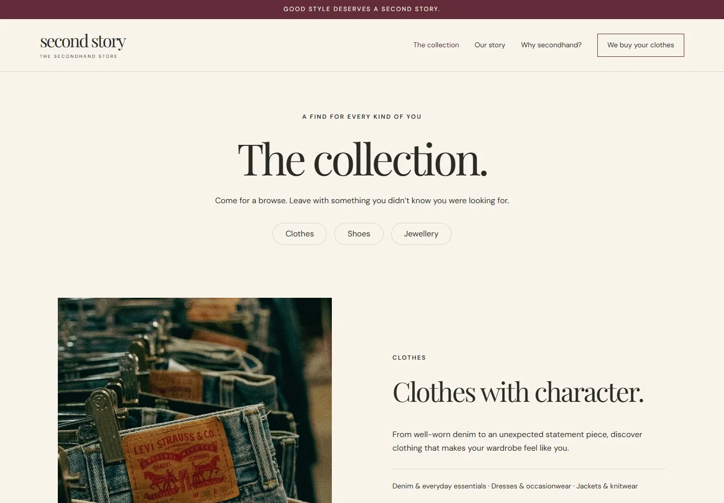 Second Story: The collection on a laptop