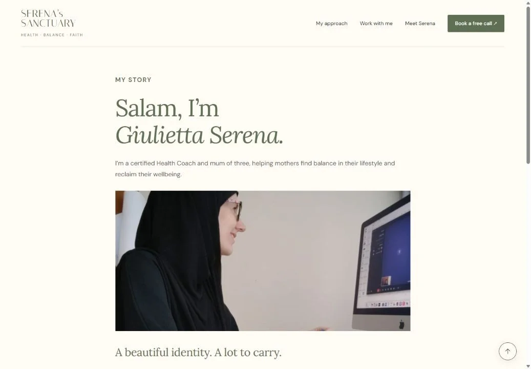 Serena’s Sanctuary: Meet Serena on a laptop